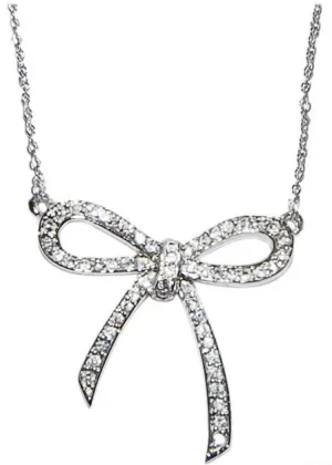 Ribbon Pave' Crystal Necklace