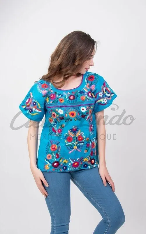 San Miguel Luxury Fine Blouse Teal