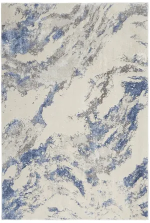 Silky Textures SLY03 Blue/Ivory Rug