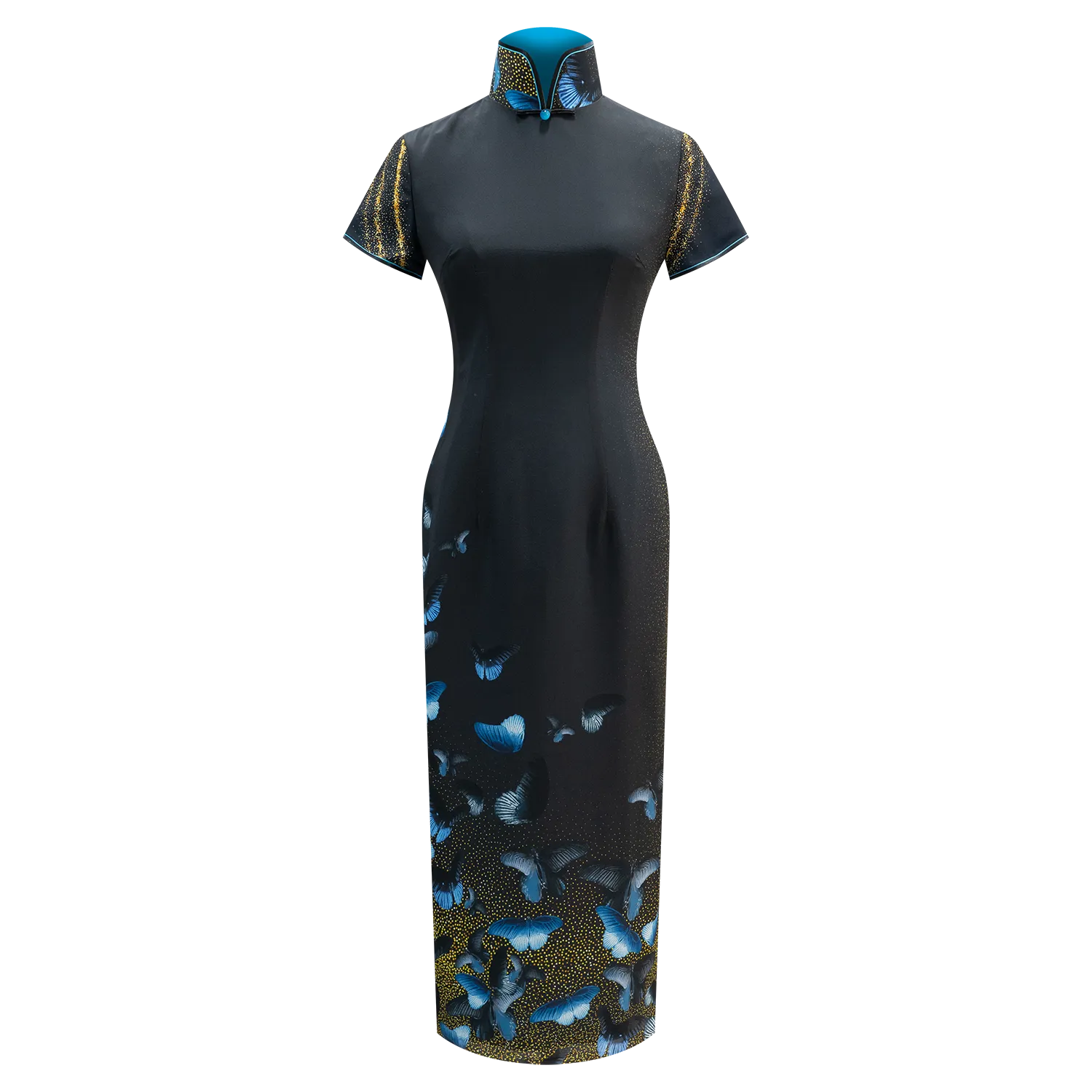 SPARKLE BY KAREN CHAN x Fung Yuen Butterfly Reserve【GREAT MORMON】100% Silk Cheongsam (Short Sleeve) (美鳳蝶)