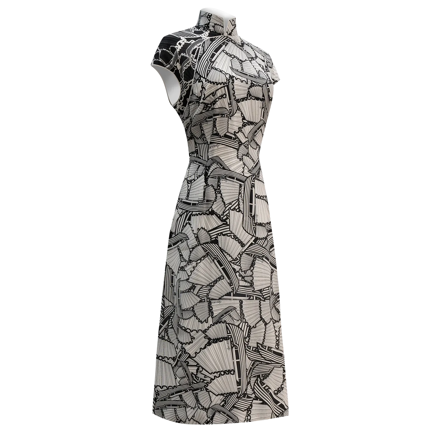 SPARKLE BY KAREN CHAN x  HK Heritage Museum【JUNK PARTY】100% Silk Cheongsam (Cap Sleeve)