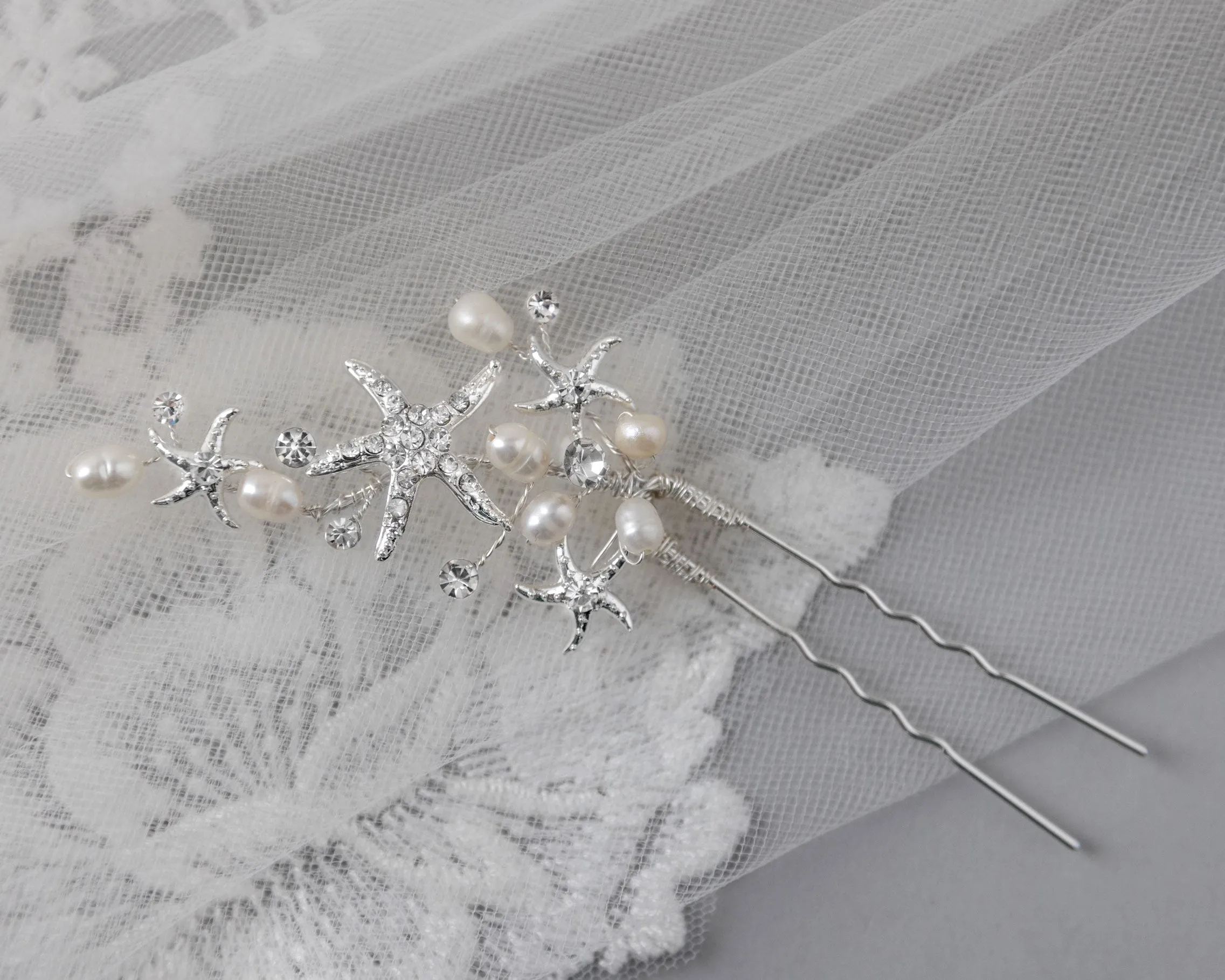 Starfish Beach Bride Hair Pin