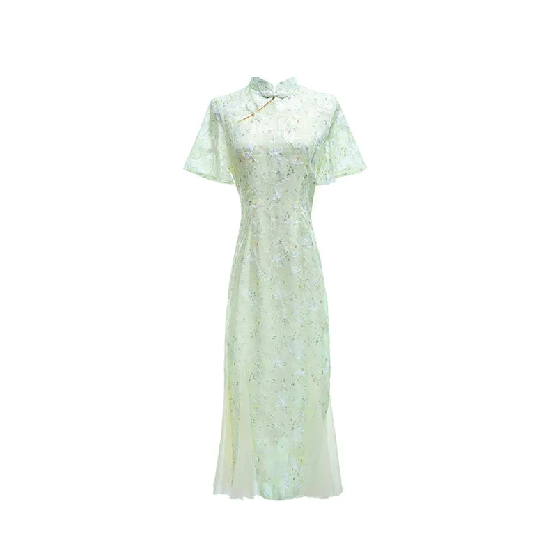 Traditional Lace Cheongsam Chinese Qipao Dress