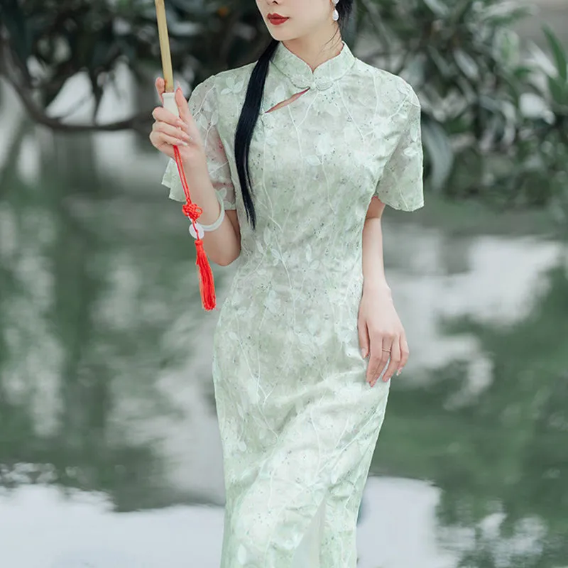 Traditional Lace Cheongsam Chinese Qipao Dress