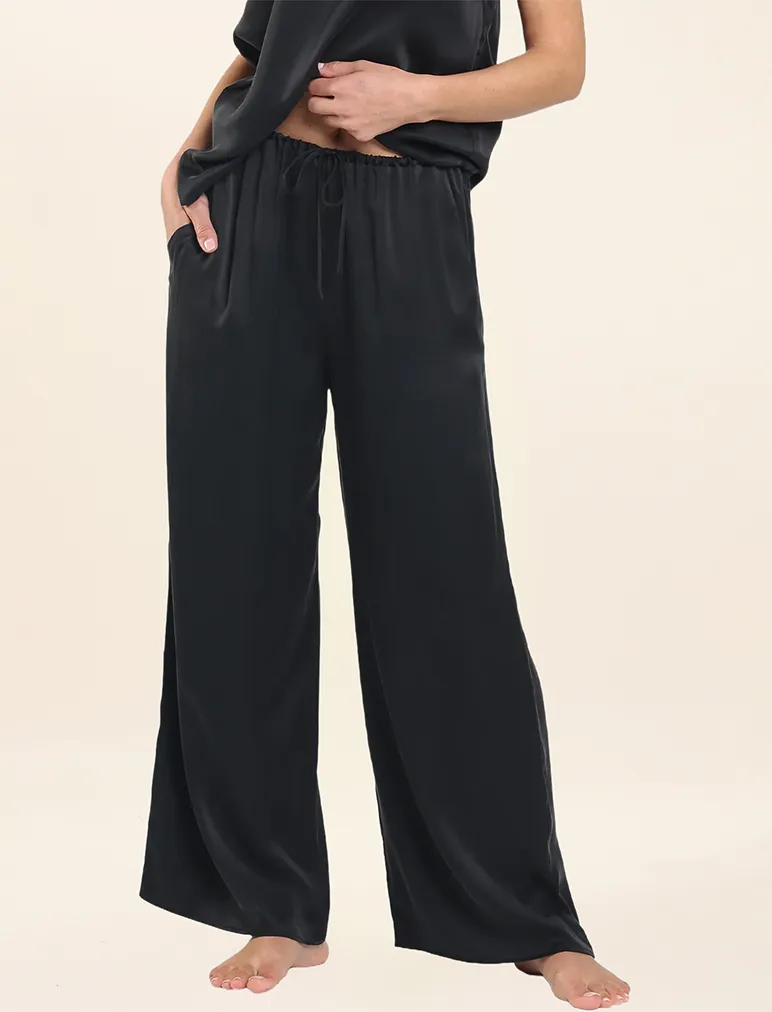 Washable Silk Wide Leg Pant